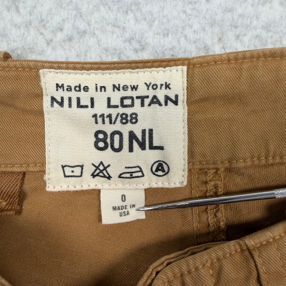 Nili Lotan French Military Pants Women 0 Brown Cargo Jogger Crop Gorpcore Zip - Picture 2 of 10